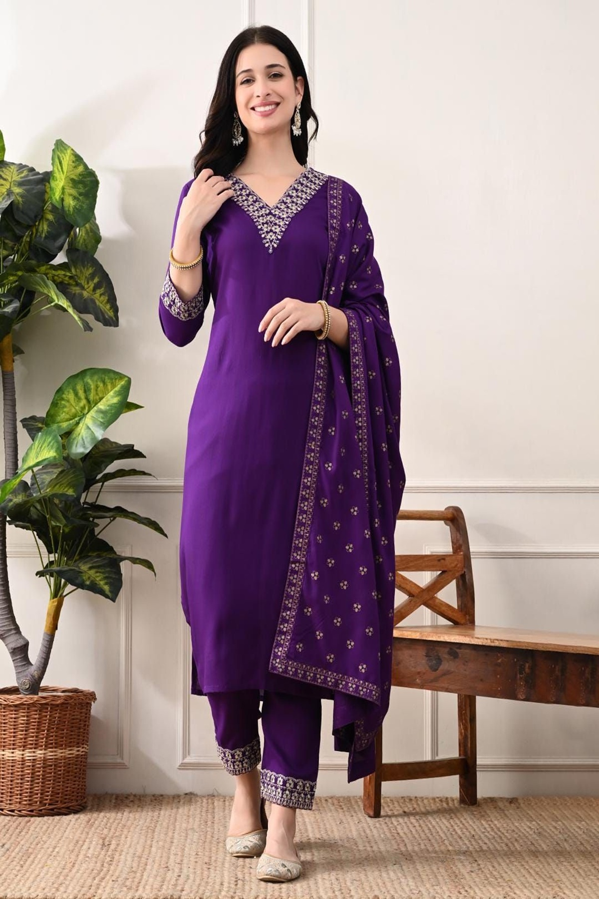 Embroidered Ladies Suit